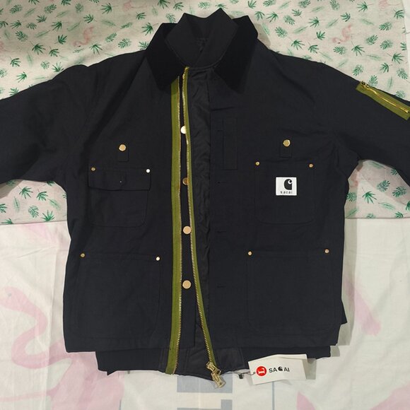 Carhartt x Sacai Black Faux Two-Piece Jacket - Picture 2 of 14